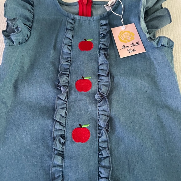 Mia Belle Girls apple dress - Picture 2 of 3
